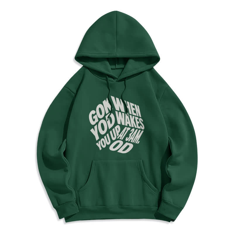 Christianartworkshop Sudadera con capucha forrada de felpa con estampado de grafiti "Hijo de Dios" - Verde - 2XL - image 2