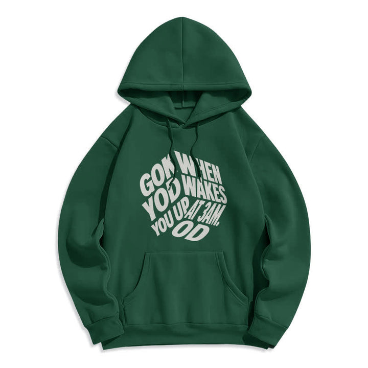 Christianartworkshop Sudadera con capucha forrada de felpa con estampado de grafiti "Hijo de Dios" - Verde - 2XL - image 2