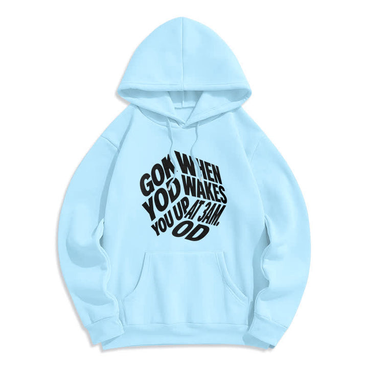 Christianartworkshop Sudadera con capucha forrada de felpa con estampado de grafiti "Hijo de Dios" - Azul - 2XL - image 5