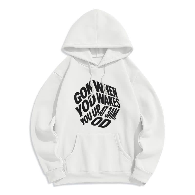 Christianartworkshop Sudadera con capucha forrada de felpa con estampado de grafiti "Hijo de Dios" - Blanco - 2XL - image 7