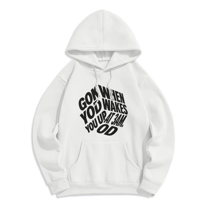 Christianartworkshop Sudadera con capucha forrada de felpa con estampado de grafiti "Hijo de Dios" - Blanco - 2XL - image 7