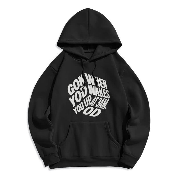 Christianartworkshop Sudadera con capucha forrada de felpa con estampado de grafiti "Hijo de Dios" - Negro - 2XL - image 6