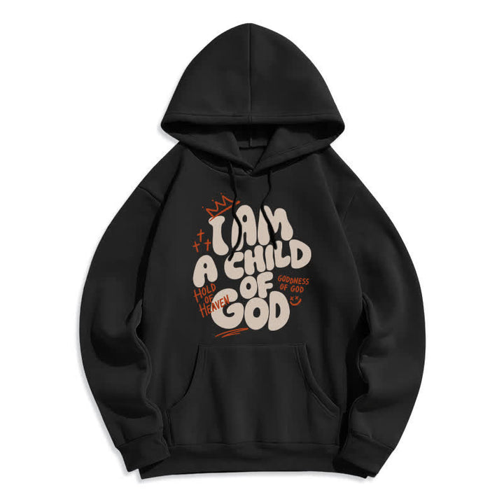 Christianartworkshop Sudadera con capucha extragrande forrada de felpa con estampado de grafiti "Hijo de Dios" - Negro - 2XL - image 5