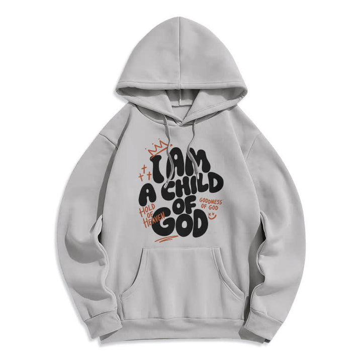 Christianartworkshop Sudadera con capucha extragrande forrada de felpa con estampado de grafiti "Hijo de Dios" - Gris - 2XL - image 6