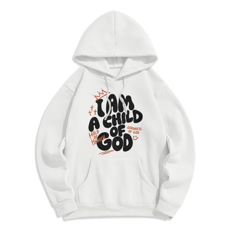 Christianartworkshop Sudadera con capucha extragrande forrada de felpa con estampado de grafiti "Hijo de Dios" - Blanco - 2XL - image 1