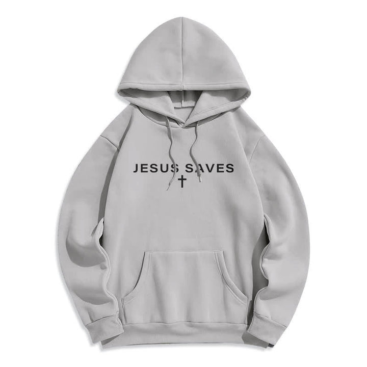 Christianartworkshop Sudadera con capucha forrada de felpa estilo streetwear con estampado de Jesús es Rey - image 2