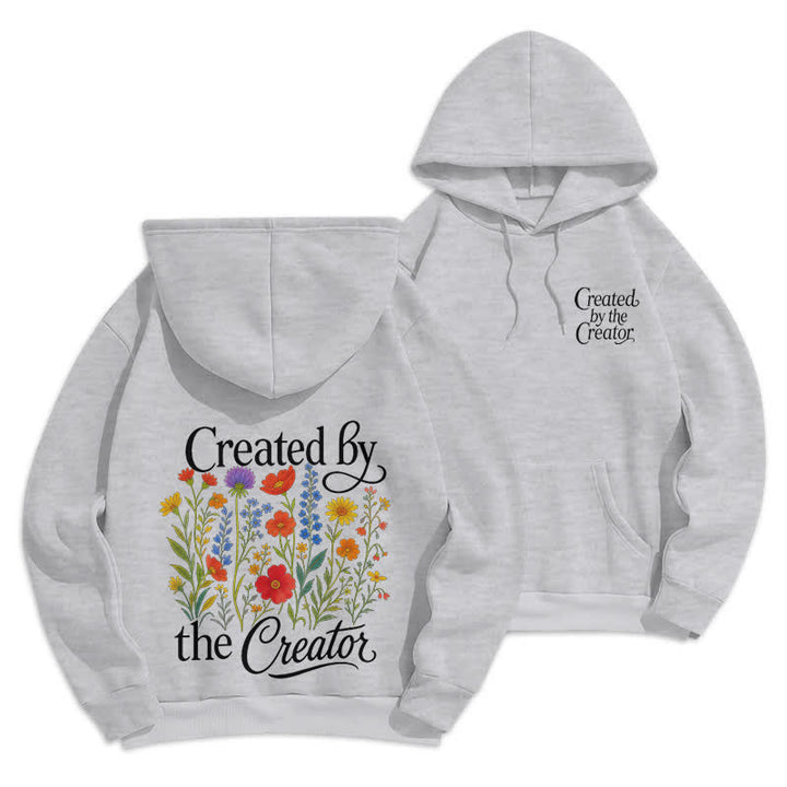 Christianartworkshop Sudadera con capucha y estampado floral en la espalda, creada por el creador. - Gris - 2XL - image 9