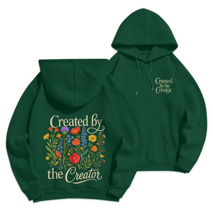 Christianartworkshop Sudadera con capucha y estampado floral en la espalda, creada por el creador. - Verde - 2XL - image 21