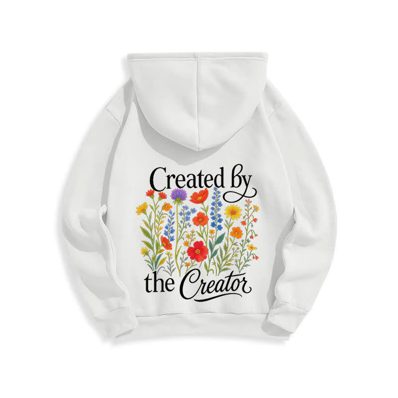 Christianartworkshop Sudadera con capucha y estampado floral en la espalda, creada por el creador. - image 1