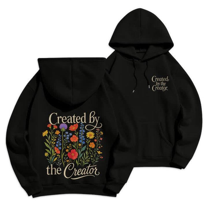 Christianartworkshop Sudadera con capucha y estampado floral en la espalda, creada por el creador. - Negro - 2XL - image 6