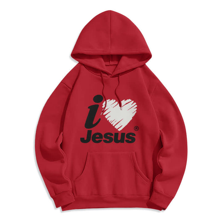 Christianartworkshop Sudadera con capucha forrada de felpa con estampado de grafiti del Corazón de Jesús - Rojo - 2XL - image 3