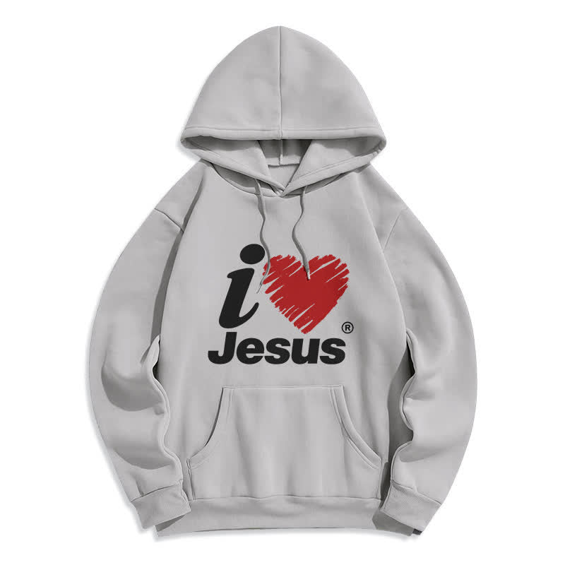 Christianartworkshop Sudadera con capucha forrada de felpa con estampado de grafiti del Corazón de Jesús - Gris - 2XL - image 2