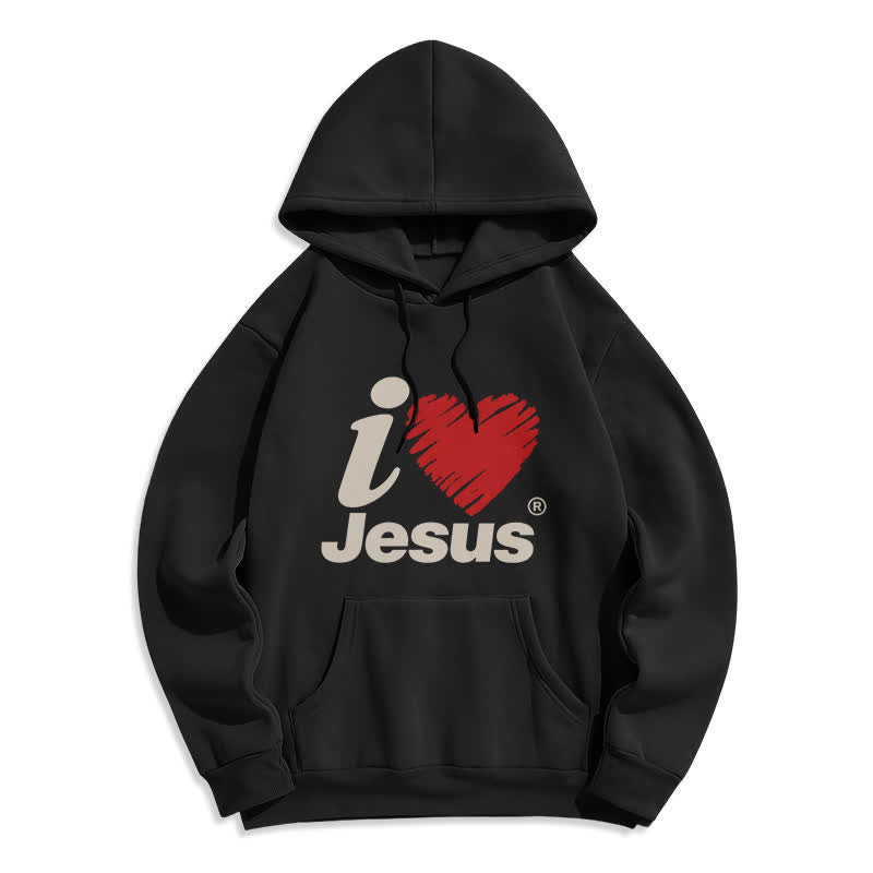 Christianartworkshop Sudadera con capucha forrada de felpa con estampado de grafiti del Corazón de Jesús - Negro - 2XL - image 1