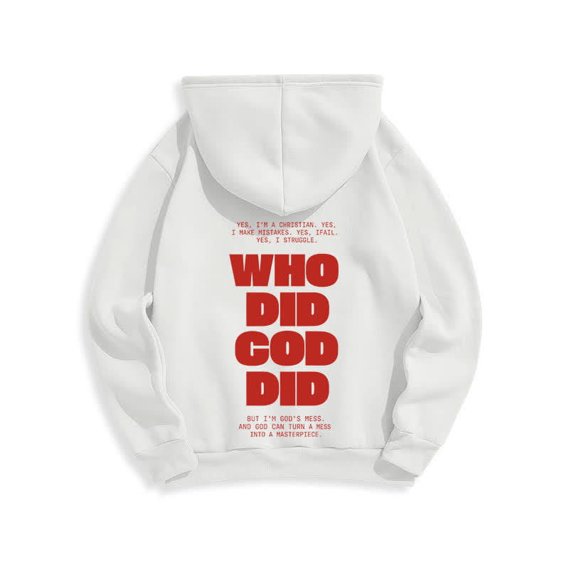 Christianartworkshop Sudadera con capucha roja estilo streetwear "Dios está en ti" - image 4