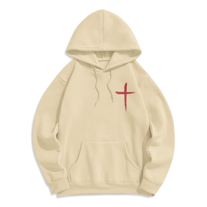 Christianartworkshop Sudadera con capucha forrada de felpa con grafiti de la Cruz Roja de Faith - image 14