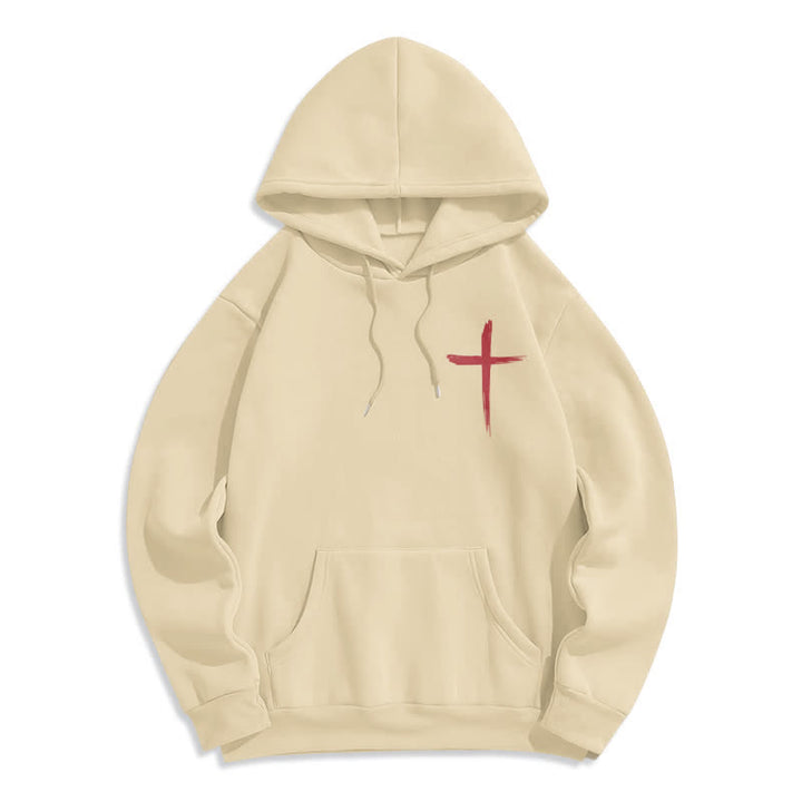 Christianartworkshop Sudadera con capucha forrada de felpa con grafiti de la Cruz Roja de Faith - image 14