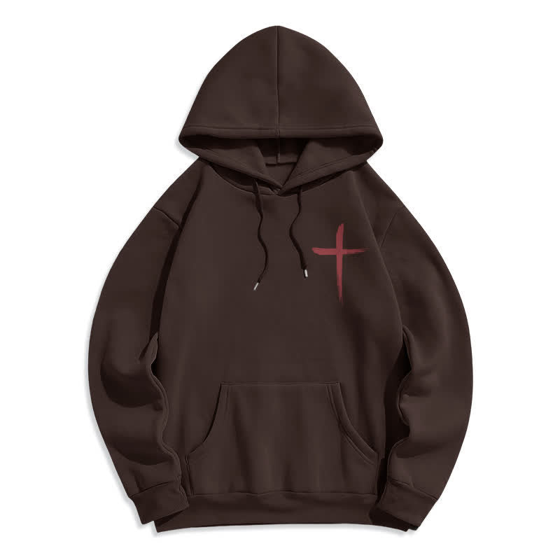 Christianartworkshop Sudadera con capucha forrada de felpa con grafiti de la Cruz Roja de Faith - image 11