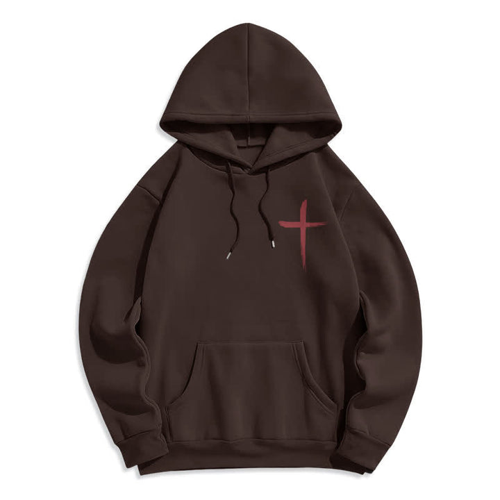 Christianartworkshop Sudadera con capucha forrada de felpa con grafiti de la Cruz Roja de Faith - image 11