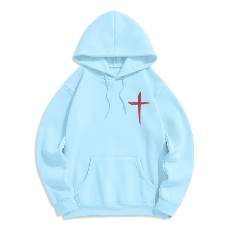 Christianartworkshop Sudadera con capucha forrada de felpa con grafiti de la Cruz Roja de Faith - image 20