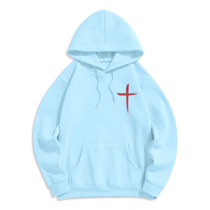 Christianartworkshop Sudadera con capucha forrada de felpa con grafiti de la Cruz Roja de Faith - image 20