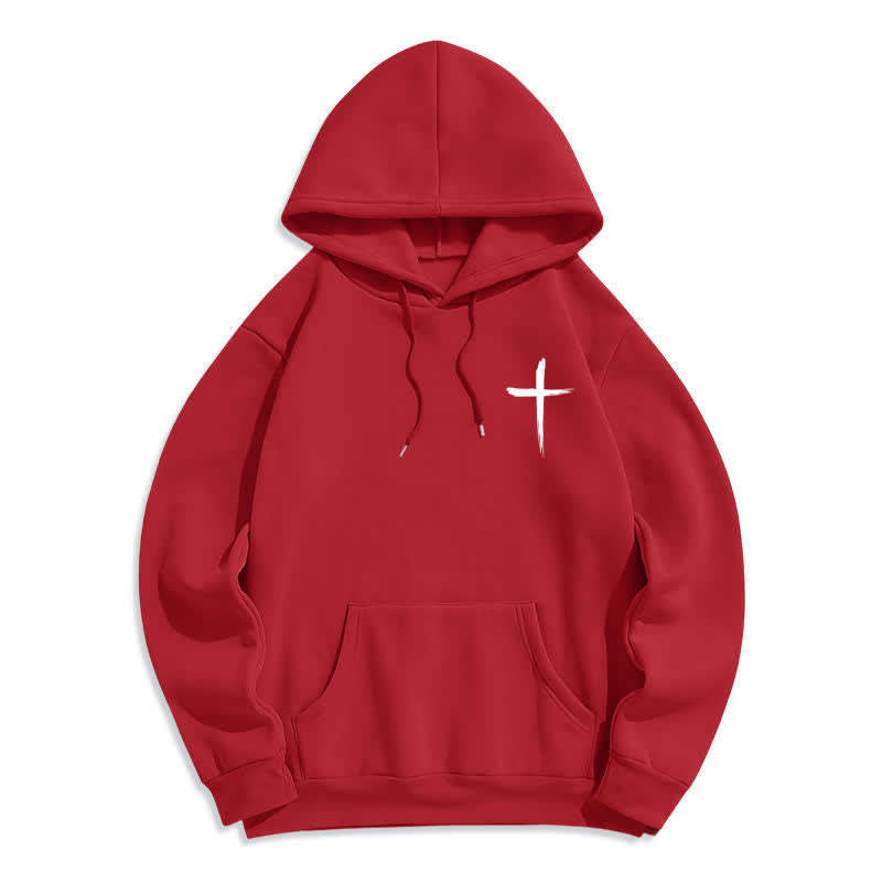 Christianartworkshop Sudadera con capucha forrada de felpa con grafiti de la Cruz Roja de Faith - image 17