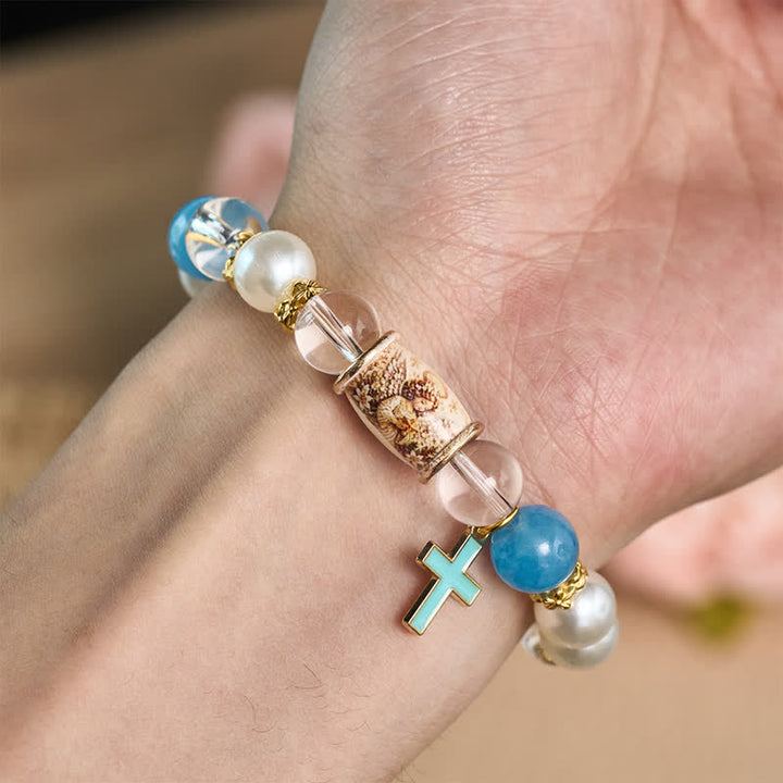 Christianartworkshop Pulsera con dije de aleación con icono sagrado impreso: portadora de una serena tranquilidad. - image 17