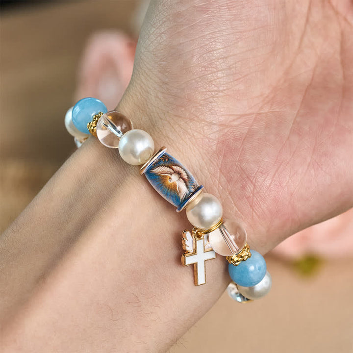 Christianartworkshop Pulsera con dije de aleación con icono sagrado impreso: portadora de una serena tranquilidad. - image 12