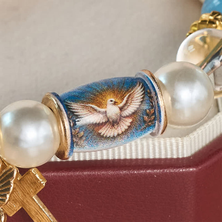 Christianartworkshop Pulsera con dije de aleación con icono sagrado impreso: portadora de una serena tranquilidad. - image 14