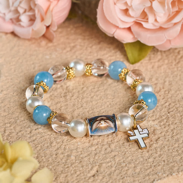 Christianartworkshop Pulsera con dije de aleación con icono sagrado impreso: portadora de una serena tranquilidad. - Espíritu Santo - image 11