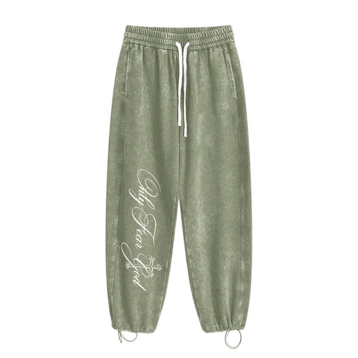 Christianartworkshop Pantalones deportivos lavados con la inscripción "Walk By Faith Cross" - image 26
