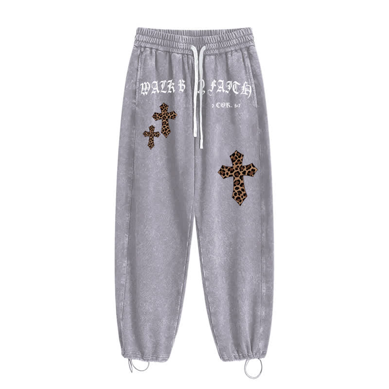 Christianartworkshop Pantalones deportivos Walk By Faith Leopard Cross Blush Washed - image 18