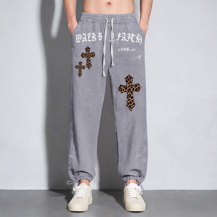 Christianartworkshop Pantalones deportivos Walk By Faith Leopard Cross Blush Washed - image 22