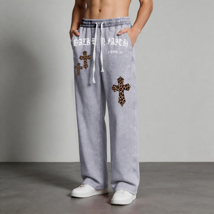 Christianartworkshop Pantalones deportivos Walk By Faith Leopard Cross Blush Washed - image 20