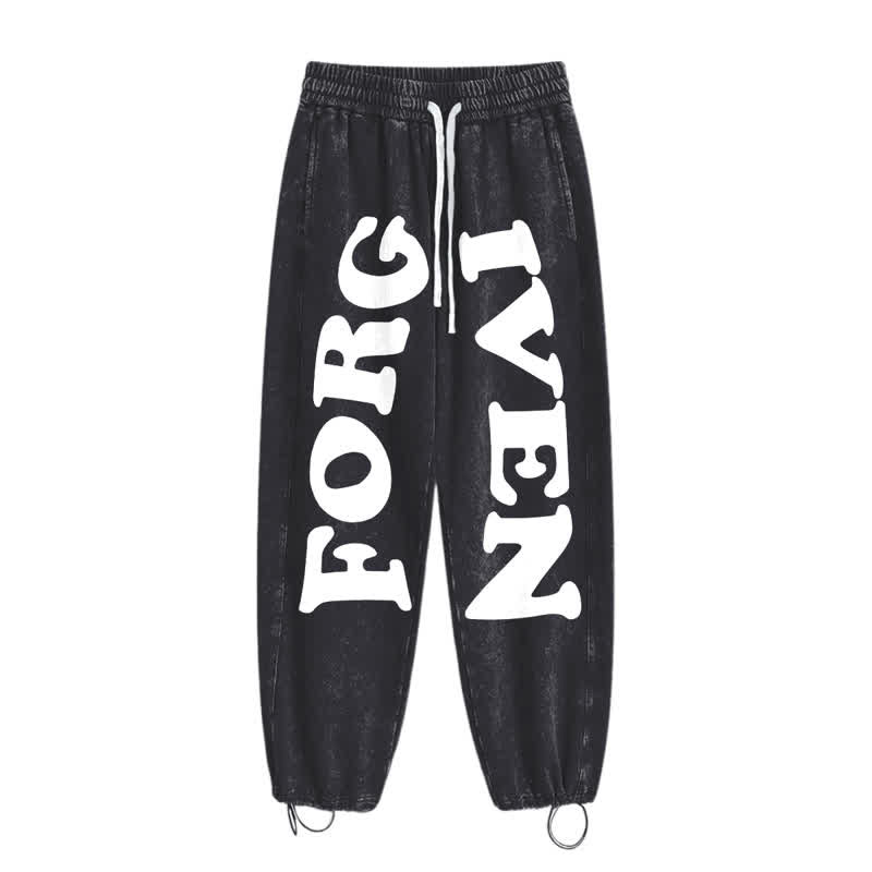 Christianartworkshop Pantalones deportivos Forgiven Statement de pierna ancha y lavados - image 10