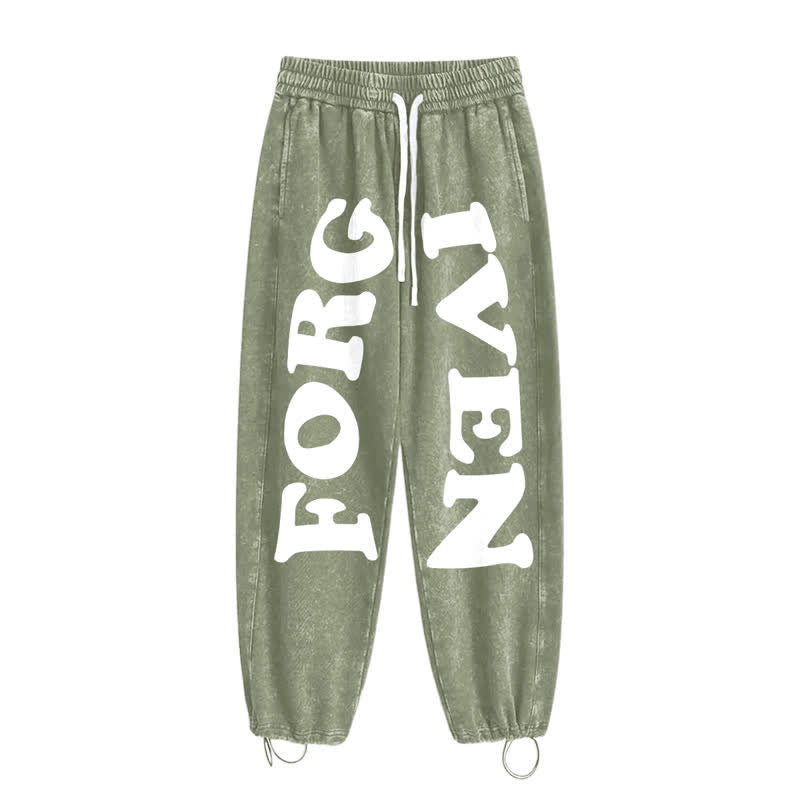 Christianartworkshop Pantalones deportivos Forgiven Statement de pierna ancha y lavados - image 18