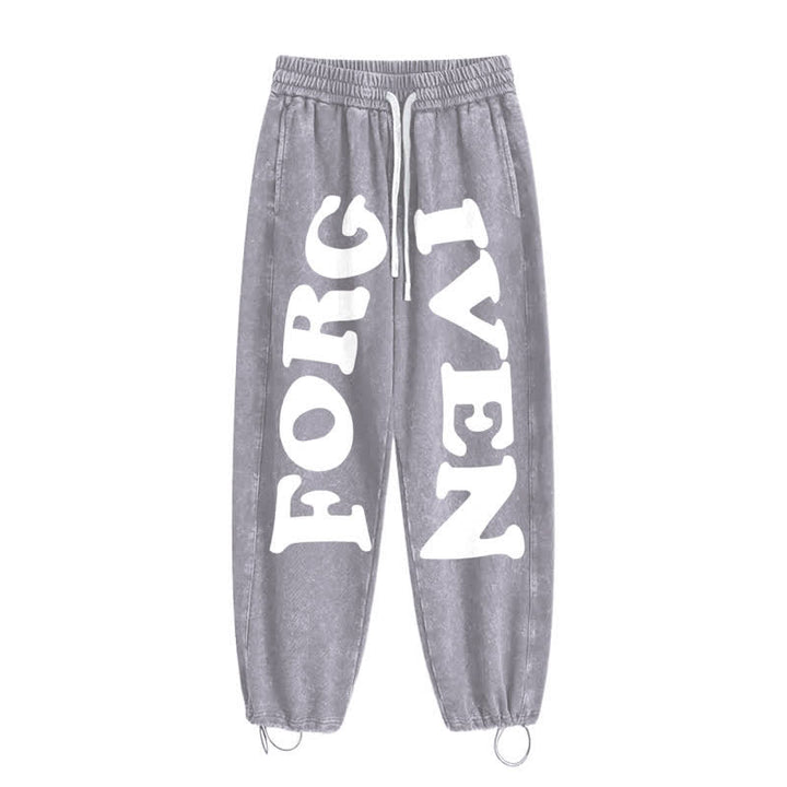 Christianartworkshop Pantalones deportivos Forgiven Statement de pierna ancha y lavados - image 2