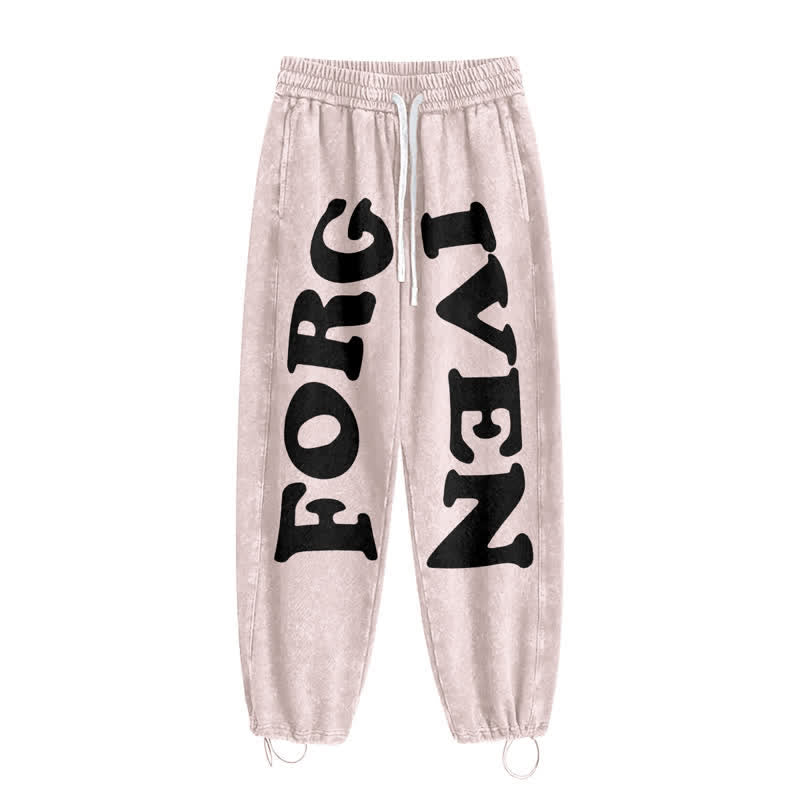 Christianartworkshop Pantalones deportivos Forgiven Statement de pierna ancha y lavados - image 26