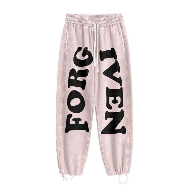Christianartworkshop Pantalones deportivos Forgiven Statement de pierna ancha y lavados - image 26
