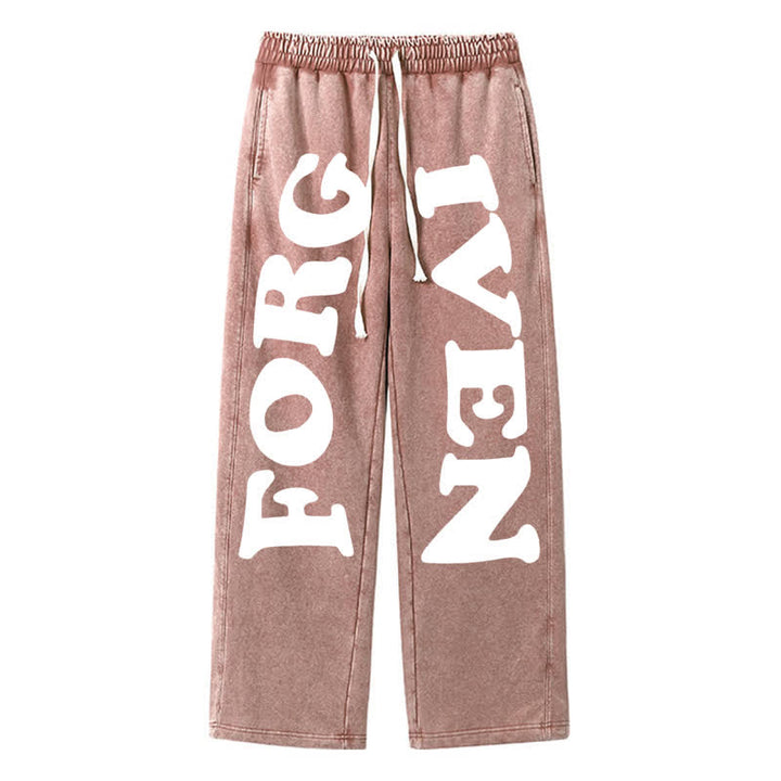 Christianartworkshop Pantalones deportivos Forgiven Statement de pierna ancha y lavados - Marrón - 2XL - image 32