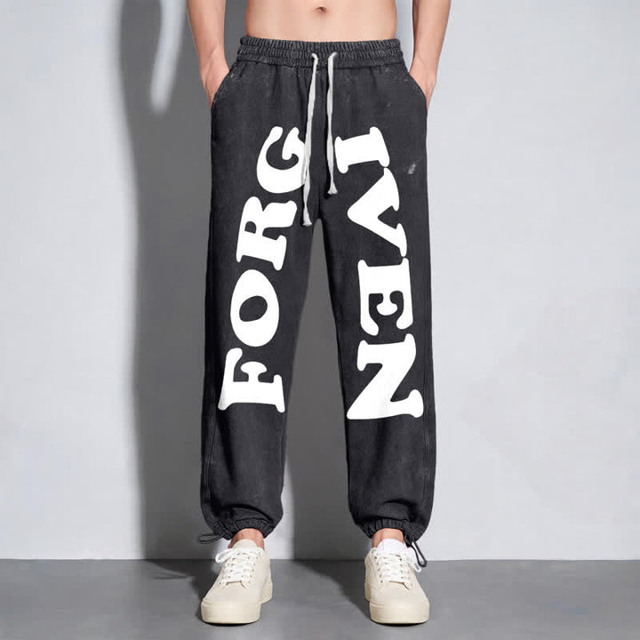 Christianartworkshop Pantalones deportivos Forgiven Statement de pierna ancha y lavados - image 14