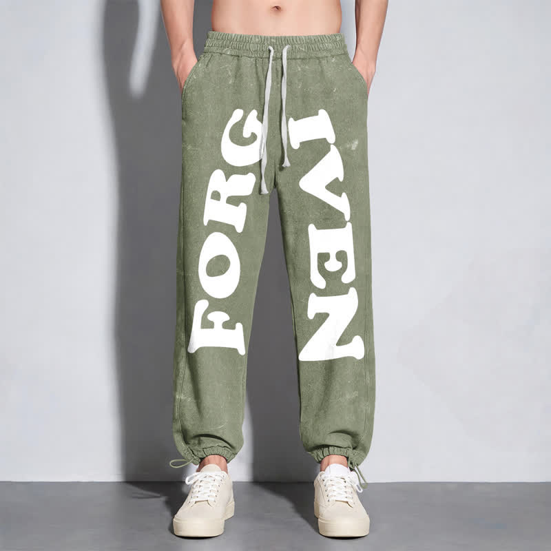 Christianartworkshop Pantalones deportivos Forgiven Statement de pierna ancha y lavados - image 22