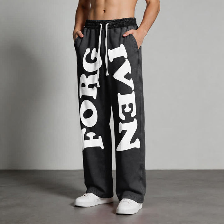 Christianartworkshop Pantalones deportivos Forgiven Statement de pierna ancha y lavados - image 12