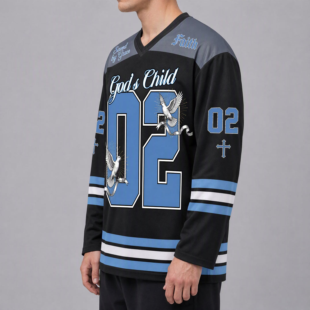 Camiseta de hockey de manga larga God's Child 02 Grace Dove de Christianartworkshop - image 5