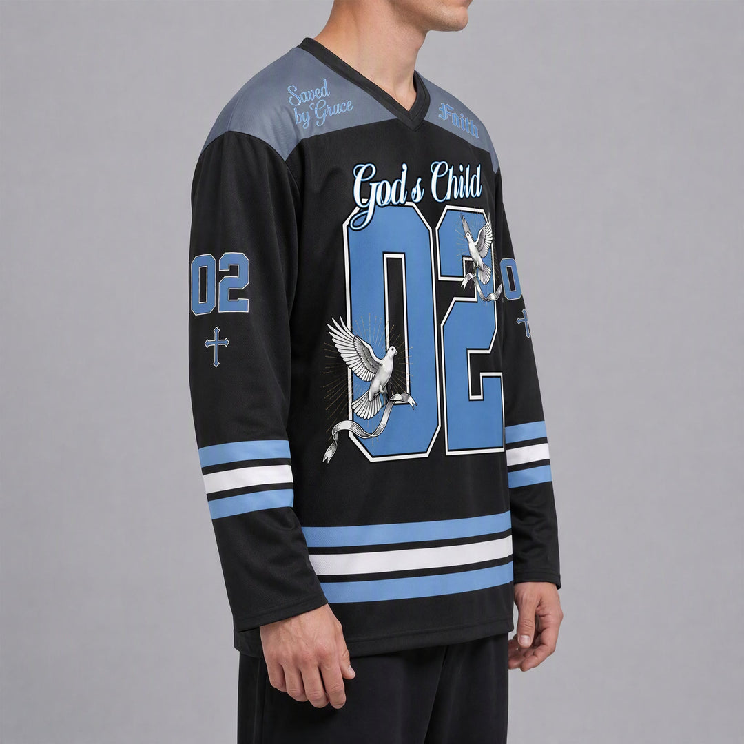 Camiseta de hockey de manga larga God's Child 02 Grace Dove de Christianartworkshop - image 4