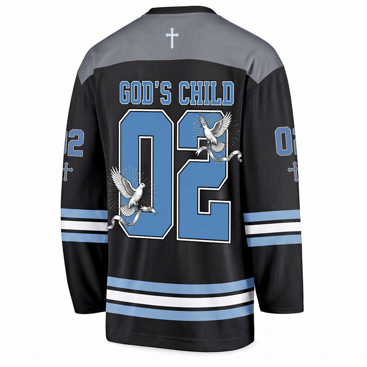 Camiseta de hockey de manga larga God's Child 02 Grace Dove de Christianartworkshop - image 2