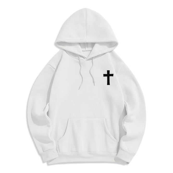 Christianartworkshop ¿Para qué preocuparse si tengo a Jesús? Sudadera con capucha extragrande - image 2
