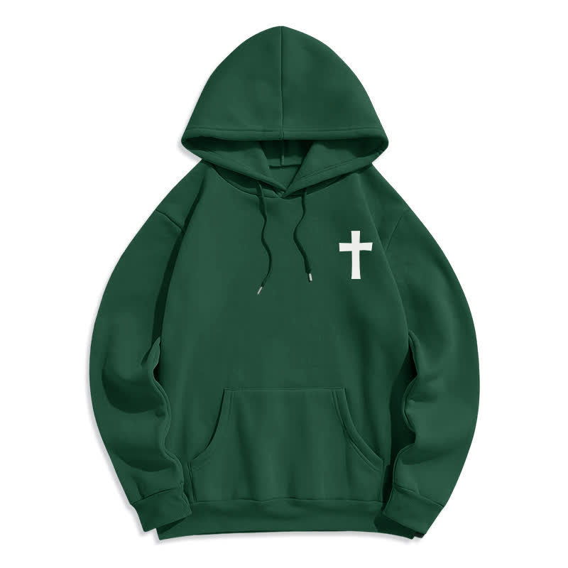 Christianartworkshop ¿Para qué preocuparse si tengo a Jesús? Sudadera con capucha extragrande - image 20