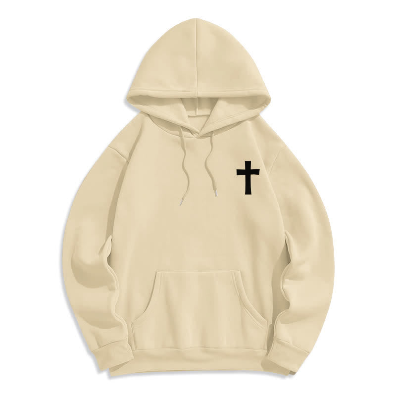 Christianartworkshop ¿Para qué preocuparse si tengo a Jesús? Sudadera con capucha extragrande - image 11