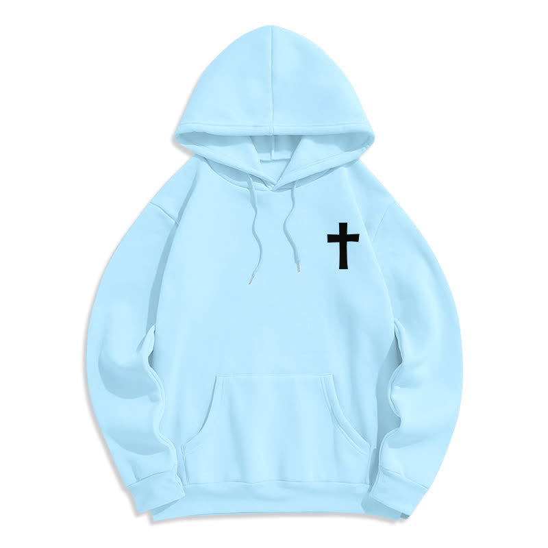 Christianartworkshop ¿Para qué preocuparse si tengo a Jesús? Sudadera con capucha extragrande - image 14