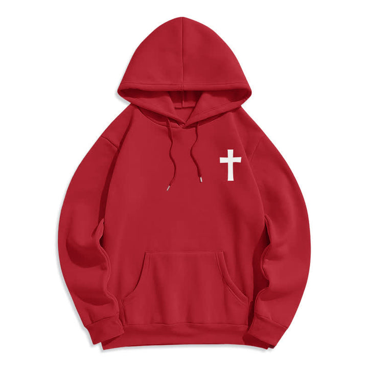 Christianartworkshop ¿Para qué preocuparse si tengo a Jesús? Sudadera con capucha extragrande - image 23